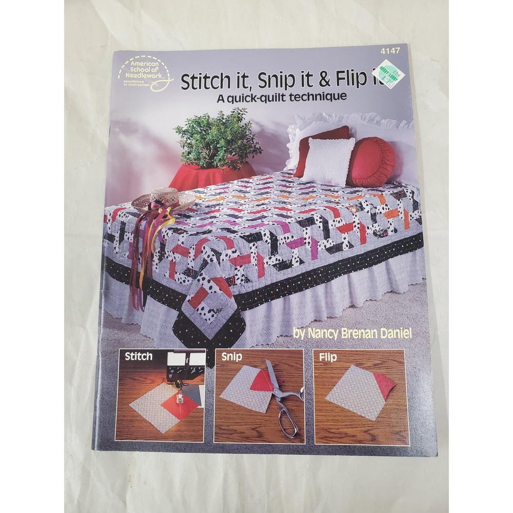 Stitch it Snip it & Flip it Nancy Brenan Daniel Quilt Pattern Book 1993 4147‎